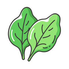 spinach leaves icon, spinach leaves vector illustration-simple illustration of spinach leaves, perfect for spinach leaves logos and icons