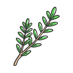 Obraz premium thyme sprig icon, thyme sprig vector illustration-simple illustration of thyme sprig, perfect for thyme sprig logos and icons