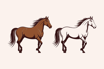 horse silhouette vector