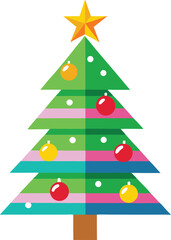 christmas tree vector illustration