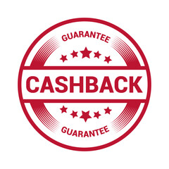 Cashback badge rubber stamp vector