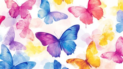 Vibrant butterfly migration display nature's canvas digital art colorful environment aerial view beauty of nature