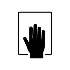 Push to open symbol icon. Vector illustration design