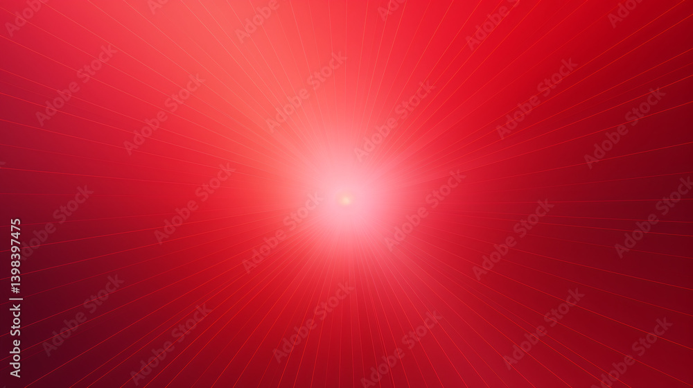 Poster a red radial gradient background featuring laser spiral rays, perfect for futuristic tech-themed dis