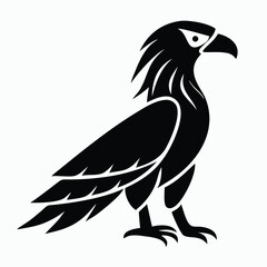 Fototapeta premium Vector illustration of cartoon eagle isolated on white background