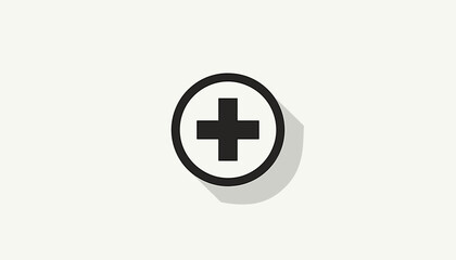 Obraz premium Health cross icon design on simple background 