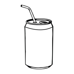 glass of cola with straw