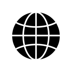 Obraz premium Planet Globe Icon World Earth Travel Symbol