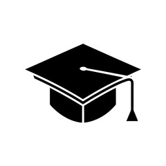 Academic Graduation Cap Icon Education Success Symbol
