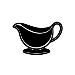 Serving Gravy Boat Icon Sauce Condiment Dish Symbol