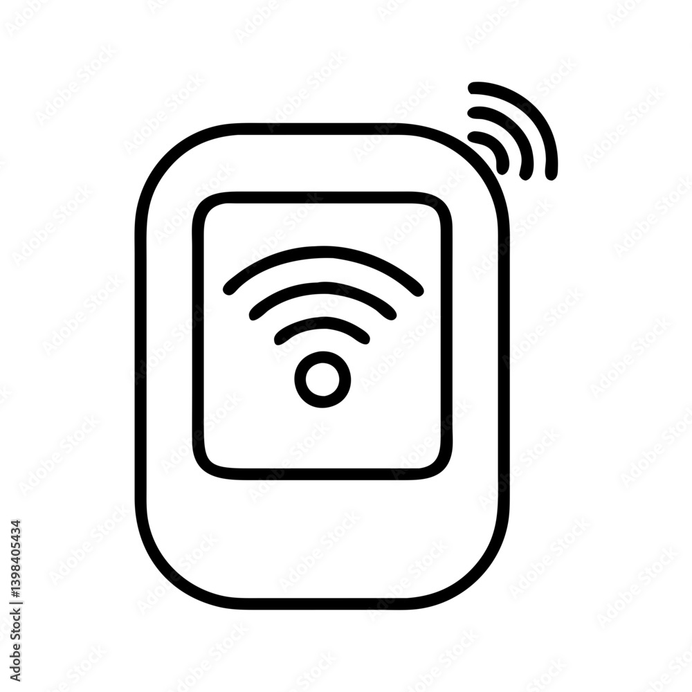 Poster find wifi signal wireless connection internet access point router network icon vector graphic