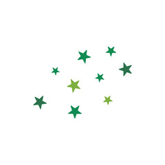 Happy St. Patrick Day poster with green stars. Decoration for greeting card, poster, banner, flyer, social media. Vector illustration.