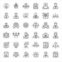 Finance, Leadership, and Success Vector Icons for Corporate Use