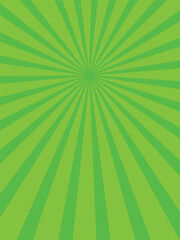 Abstract background with cartoon rays of green color.