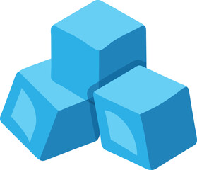 blue cubes on white background