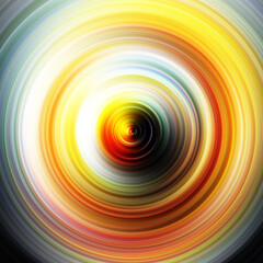 Obraz premium Colorful radial motion effect. Abstract rounded background. Color curves and sphere. Multi color gradient rings and circles wallpaper. Colored texture backdrop and banner.