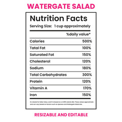 Watergate Salad Nutrition Facts, nutrition Label,twisted tea nutrition facts,nutrition calculator,