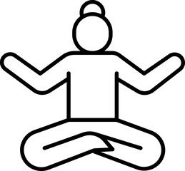 Yoga icon stock vector illustration