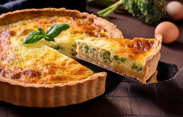 Quiche lorraine gebacken