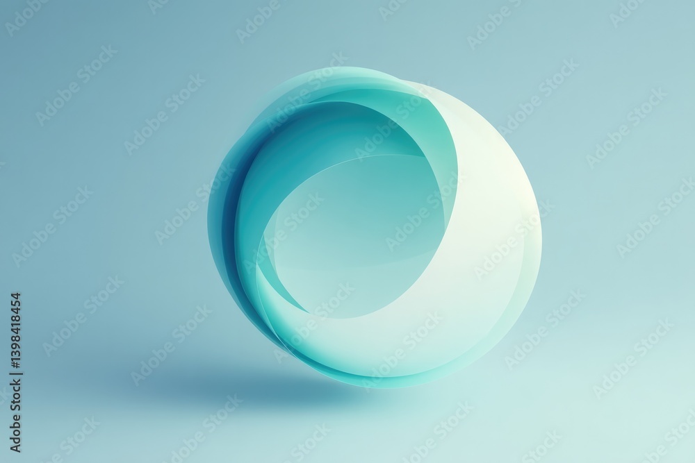 Poster abstract geometric shapes forming striking visual composition on plain background