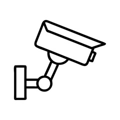 Security camera cctv surveillance system vector icon for safety and protection outline drawing 90