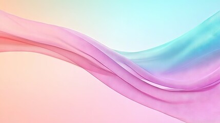 A flowing fabric with beautiful gradients and soft colors is presented