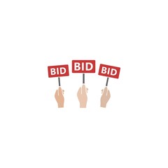 Hands holding bids Icon isolated on white background