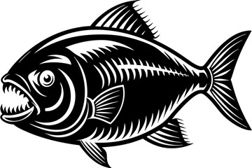 Explore an eye-catching collection of vector illustrations featuring fish and diverse marine life. This 