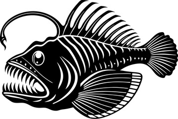 Fototapeta premium Explore an eye-catching collection of vector illustrations featuring fish and diverse marine life. This 