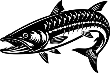 Explore an eye-catching collection of vector illustrations featuring fish and diverse marine life. This 