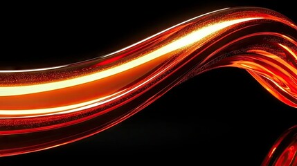 Abstract artwork showing flowing ribbons with vibrant colors and highlights
