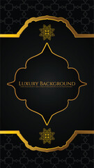 Elegant luxury label background with gold foil elements and dark textured backdrop. Perfect for premium branding and high-end packaging.
