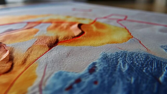 Dynamic weather map showcasing unusual temperature spikes for climate analysis.