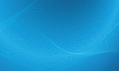 Minimal gradient blue background with beautiful flowing grey lines design
