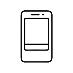Mobile phone vector icon smartphone illustration cellphone device gadget technology outline design