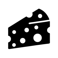 Cheese Slice with Circular Holes Icon Design
