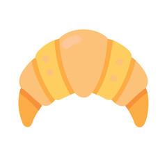 Croissant with Layered Pastry Shape Icon Design
