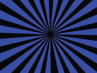 Abstract blue and black retro with sunburst pattern colorful design. Vintage sunrays illustration swirl grunge backdrop line