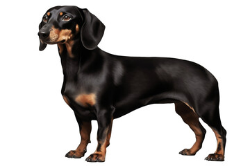 Obraz premium Dachshund Standing on a transparant background, PNG, Generative Ai