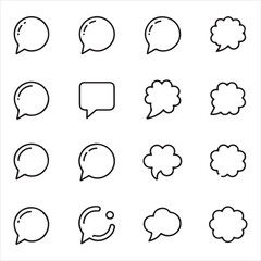 Comic and Speech Bubble Icons for Chat, Comments, and Social Media