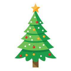 Christmas tree isolated on white background