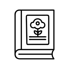 Flower book illustration vector design, botanical guide book, gardening book, flora book art