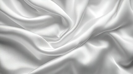 Obraz premium White Silk Fabric Texture, Creating a Luxurious and Smooth Background 