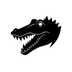 Naklejka premium crocodile head isolated on white