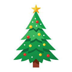 Christmas tree isolated on white background