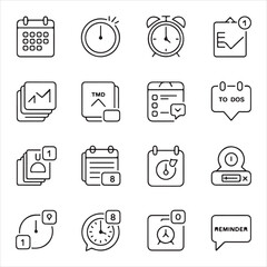 Simple and Effective Time Icons for Business and Productivity Projects