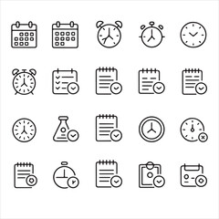 Time-Related Vector Icons for Scheduling, Appointments, and Planning