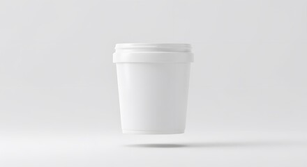 White Disposable Coffee Cup Mockup  A Clean and Minimalist Design for Branding and Packaging Presentation