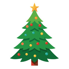 Christmas tree isolated on white background