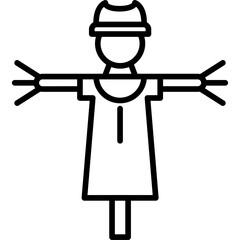 Scarecrow Icon Vector Element